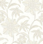 A-Street Prints Sea Salt Star Flower Beige Wallpaper