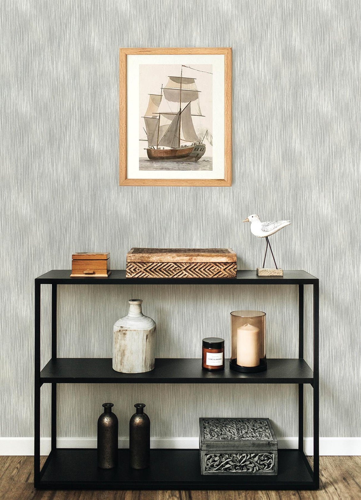 A-Street Prints Sea Salt Largo Grey Wallpaper