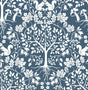 A-Street Prints A-Street Select Trees Navy Wallpaper