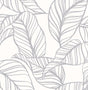 A-Street Prints A-Street Select Leaves Grey Wallpaper