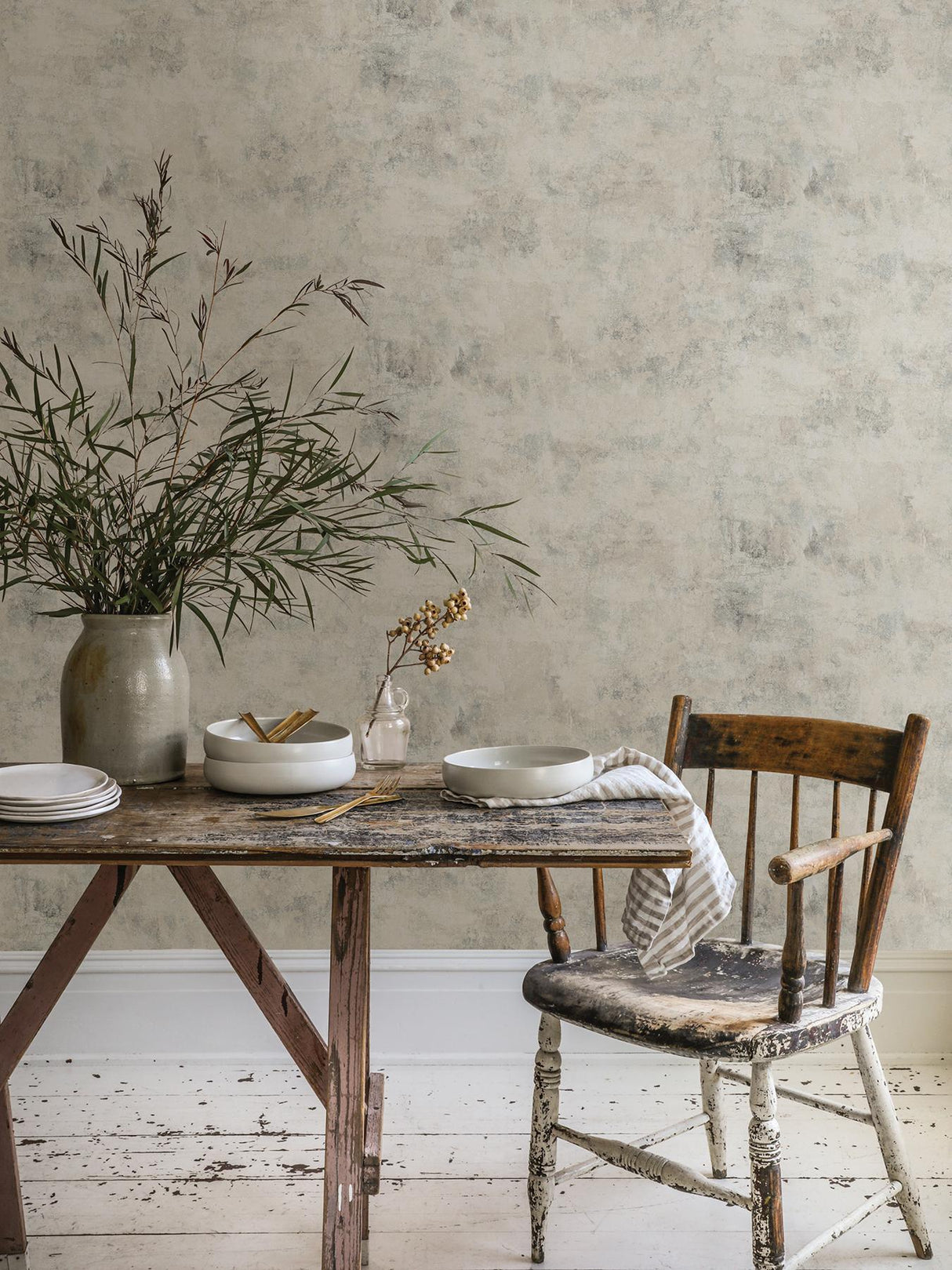 A-Street Prints Zio and Sons Plaster Effects Grey Wallpaper