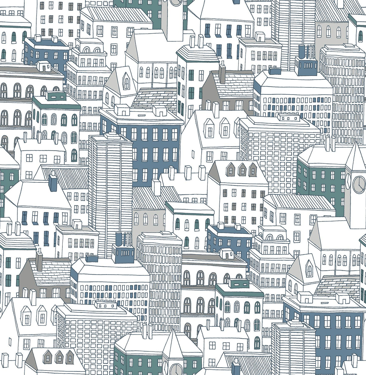 Brewster Home Fashions Brewster Brewster Kids HN002630 Teal Wallpaper