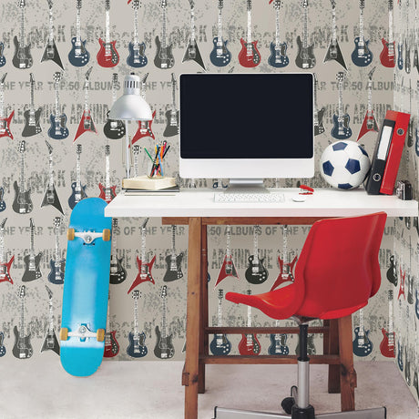 Brewster Home Fashions Brewster Brewster Kids HN002639 Red Wallpaper