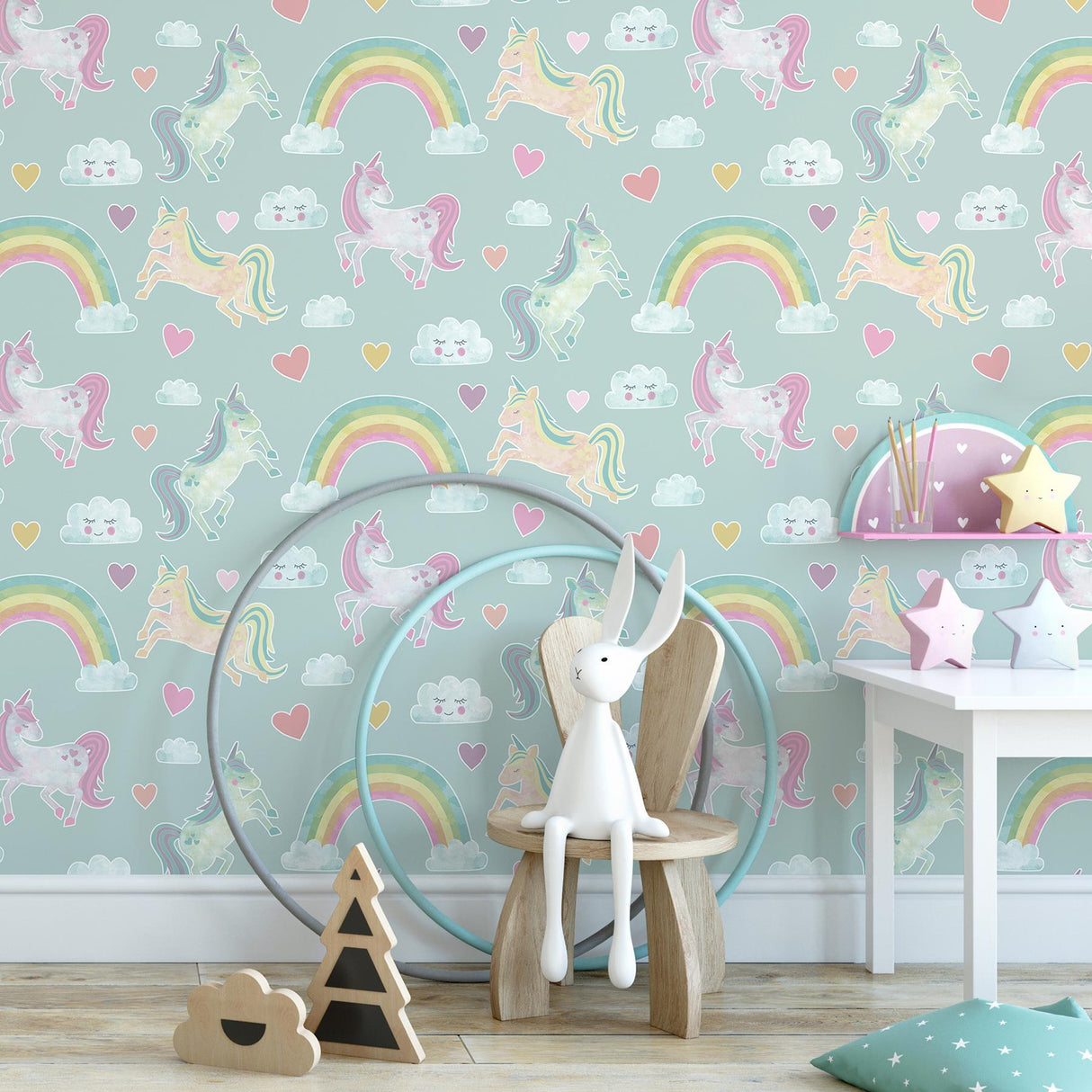 Brewster Home Fashions Brewster Brewster Kids HN002657 Mint Wallpaper