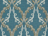 Brewster Home Fashions Brewster Via Della Seta M5644 Blue Wallpaper