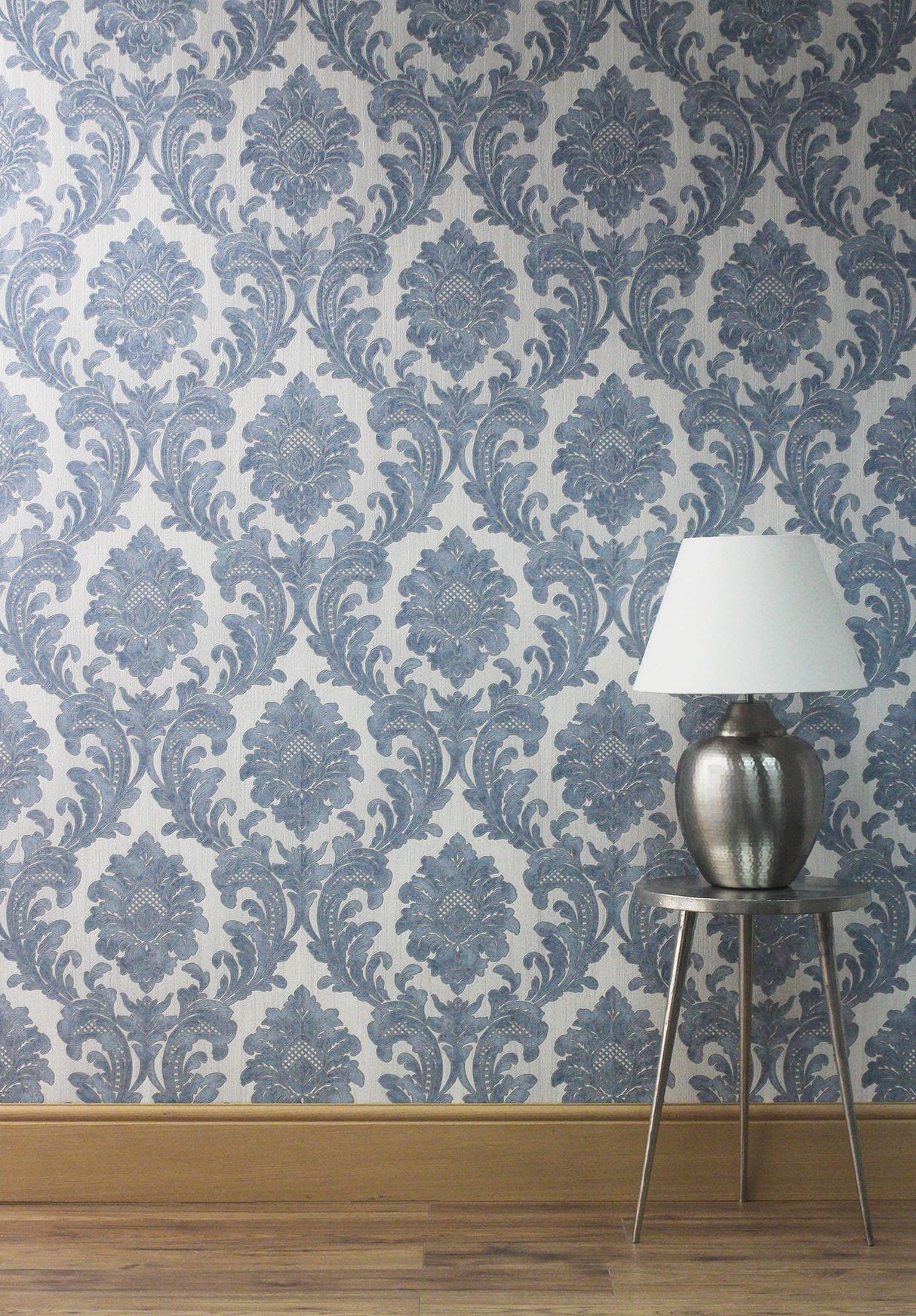 Brewster Home Fashions Fine Decor Medley Milano Light Blue Wallpaper