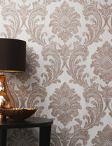 Brewster Home Fashions Fine Decor Medley Milano Copper Wallpaper