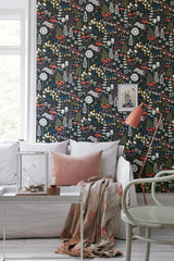 Brewster Home Fashions Wall Vision Wonderland WV1452 Black Wallpaper