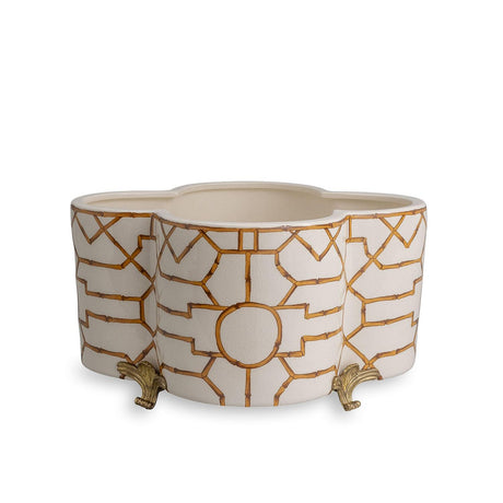 Scalamandre Maison Scalamandre Baldwin Quatrefoil Planter