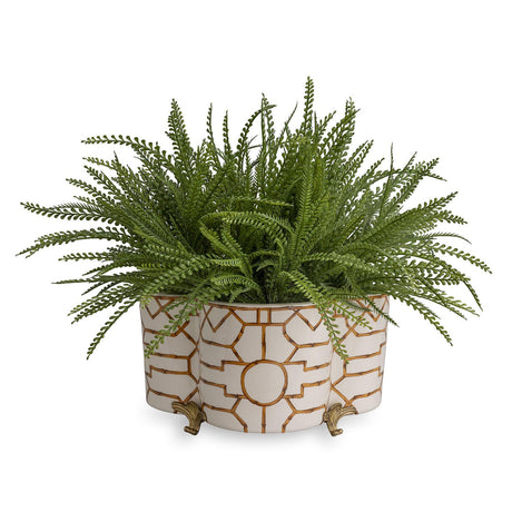 Scalamandre Maison Scalamandre Baldwin Quatrefoil Planter