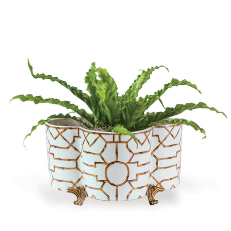 Scalamandre Maison Scalamandre Baldwin Quatrefoil Planter