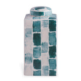Scalamandre Maison Celadon Tile Sq. Tea Caddy Small