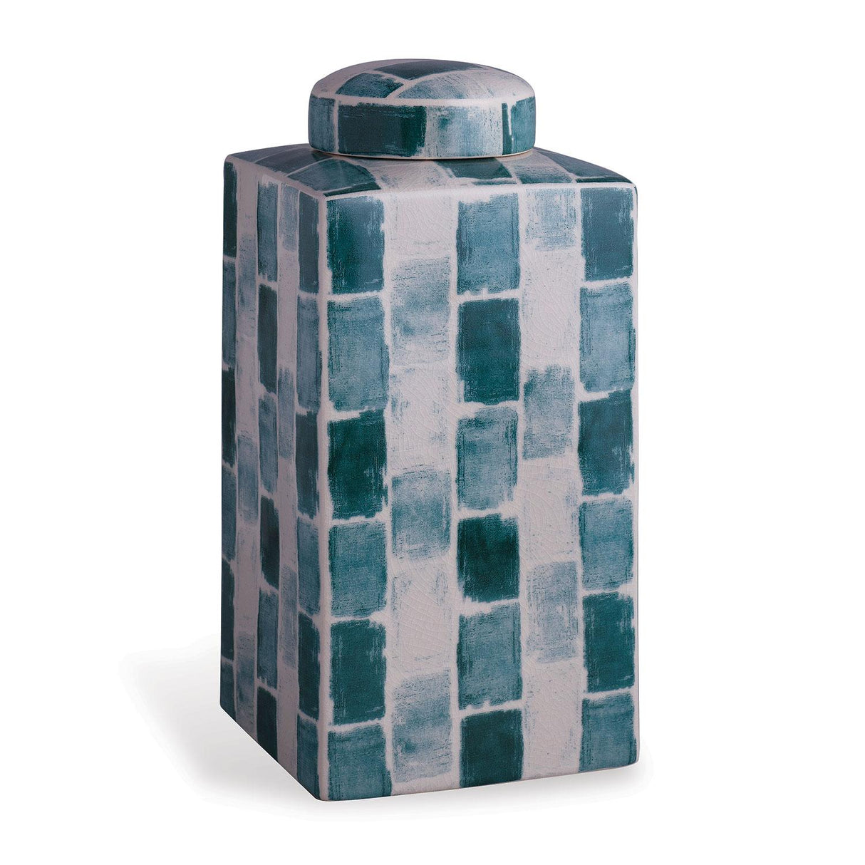 Scalamandre Maison Celadon Tile Sq. Tea Caddy Small