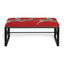 Scalamandre Maison Medallion Black Zebra Red Double Bench