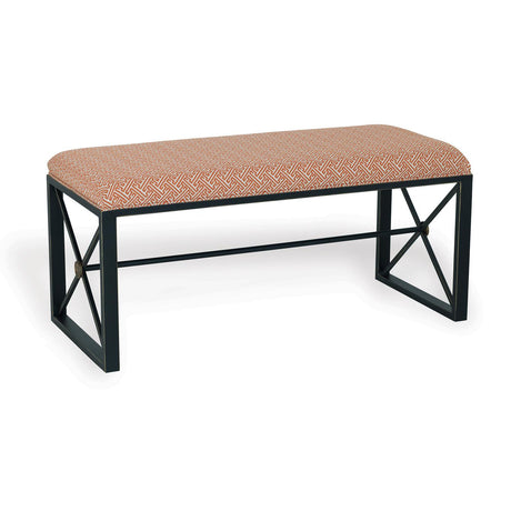 Scalamandre Maison Medallion Black Zebra Red Double Bench