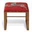 Scalamandre Maison Medallion Gold Zebra Red Left Facing Single Bench