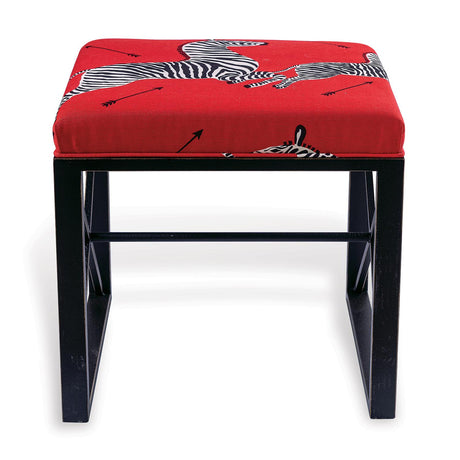 Scalamandre Maison Medallion Black Zebra Right Facing Single Bench