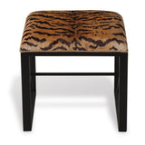 Scalamandre Maison Medallion Black Le Tigre Natural Single Bench
