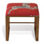 Scalamandre Maison Medallion Gold Zebra Red Right Facing Single Bench