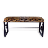 Scalamandre Maison Medallion Black Le Tigre Natural Double Bench