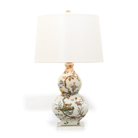 Scalamandre Maison Chinoise Exotique Lamp - Ivory Lizard Shade