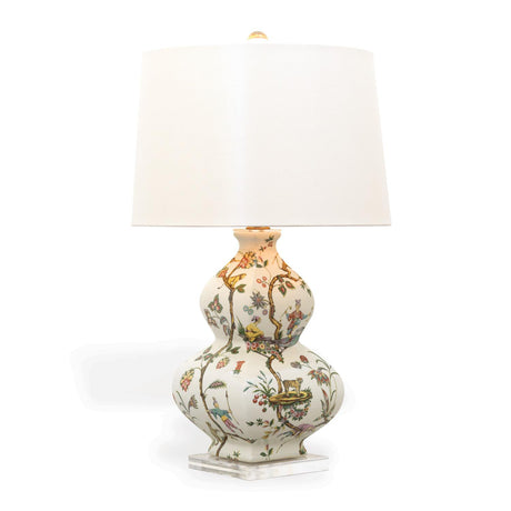 Scalamandre Maison Chinoise Exotique Lamp - Ivory Lizard Shade