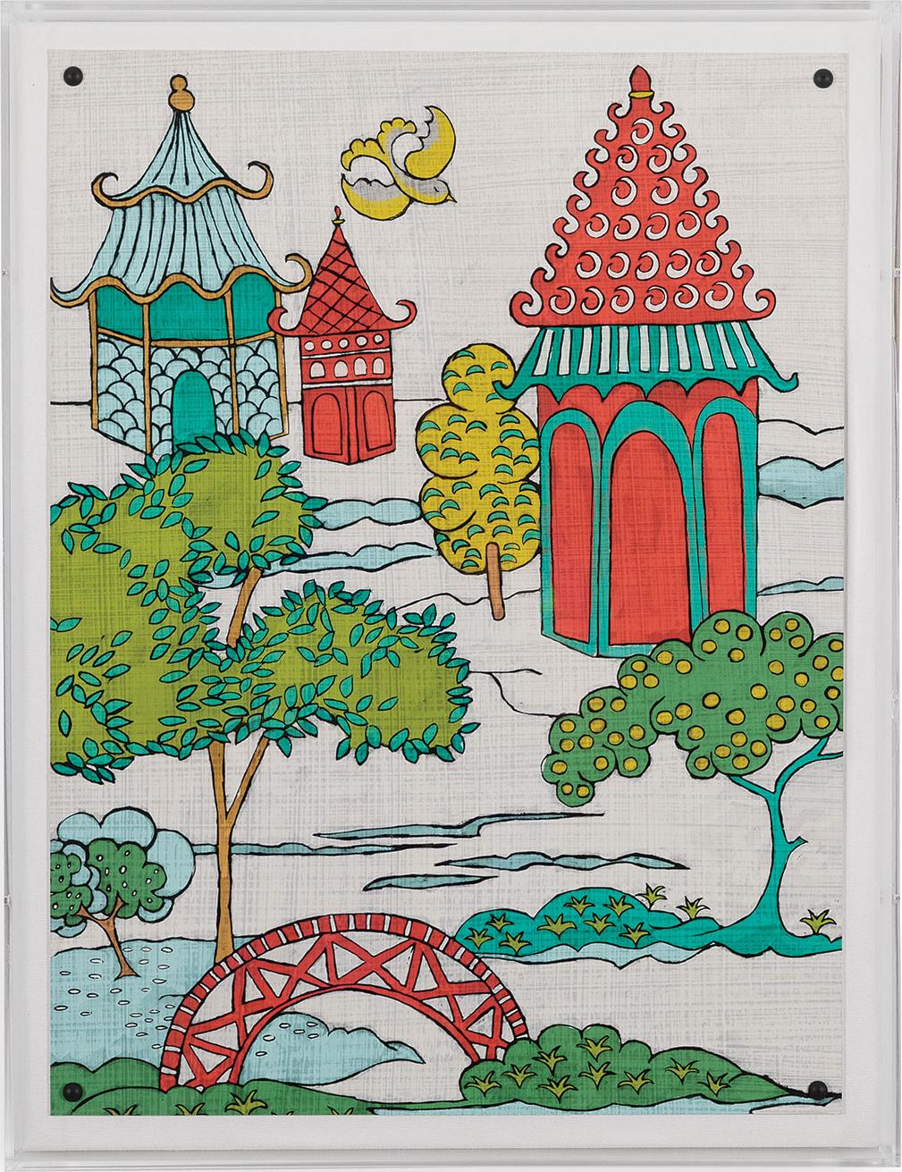 Port 68 Pagoda Landscape I