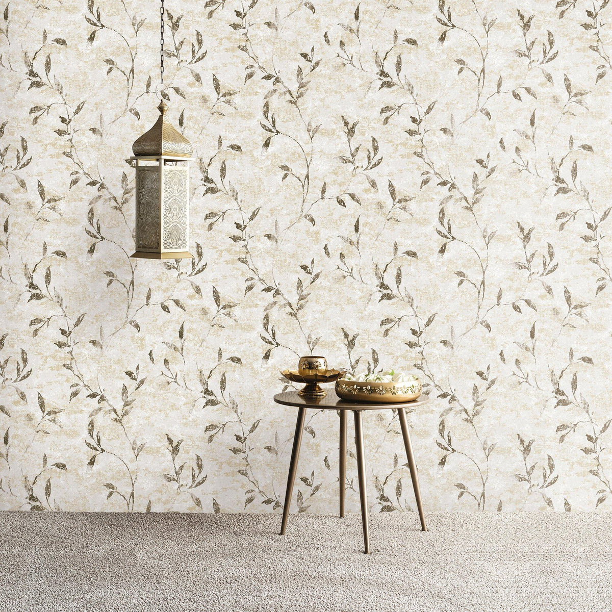 Galerie 11501 Elegance Leaf Impression Rose Gold Wallpaper 11501 Rose Gold Wallpaper