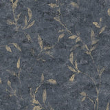 Galerie 11505 Leaf Impression Blue Wallpaper