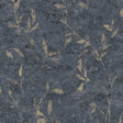 Galerie 11505 Elegance Leaf Impression Blue Wallpaper 11505 Blue Wallpaper