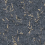 Galerie 11505 Elegance Leaf Impression Blue Wallpaper 11505 Blue Wallpaper