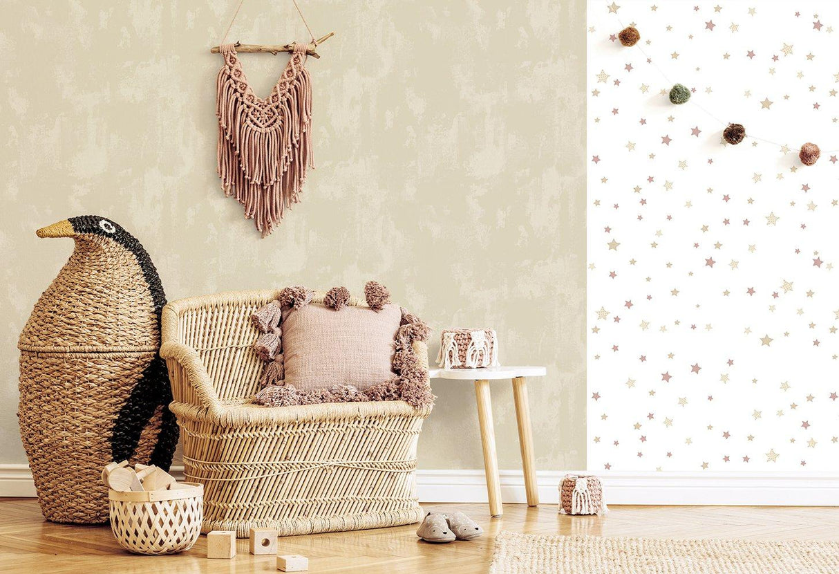 Galerie 14827 Little Explorers 2 Star Beige Wallpaper 14827 Beige Wallpaper