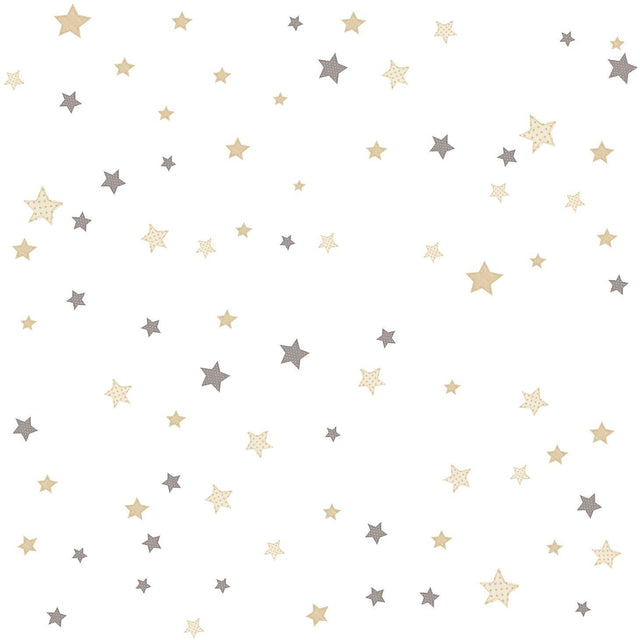 Galerie 14826 Little Explorers 2 Star Silver Grey Wallpaper 14826 Silver Grey Wallpaper
