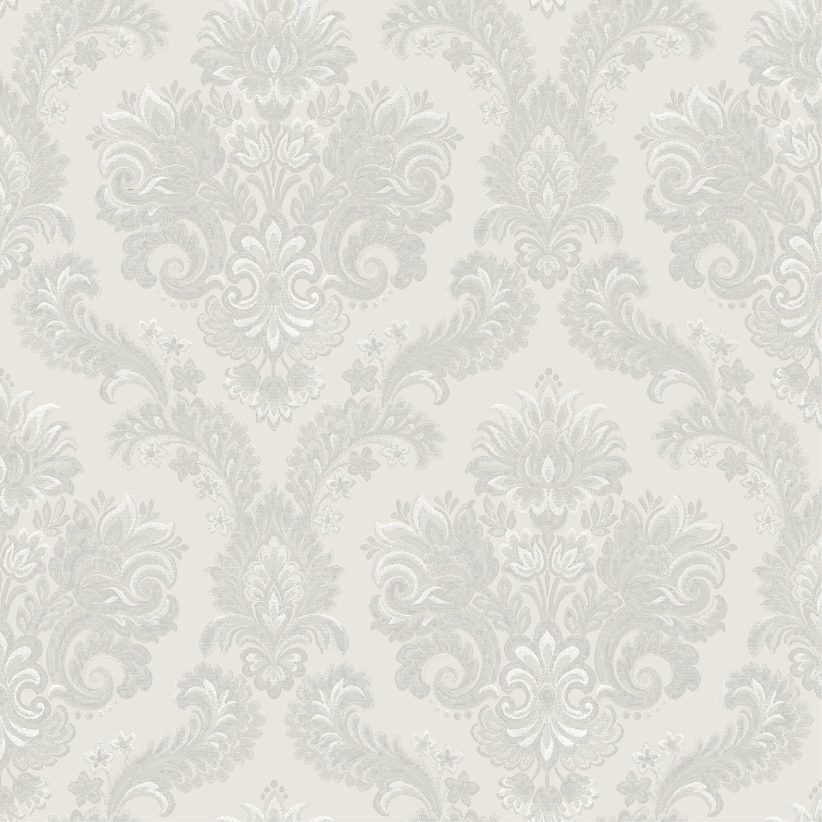 Galerie 28821 Italian Style Damasco Cairo Silver Grey Wallpaper 28821 Silver Grey Wallpaper