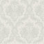 Galerie 28821 Italian Style Damasco Cairo Silver Grey Wallpaper 28821 Silver Grey Wallpaper