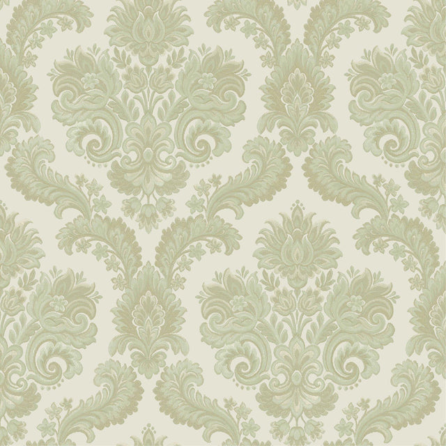 Galerie 28825 Italian Style Damasco Cairo Green Wallpaper 28825 Green Wallpaper