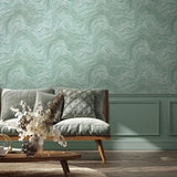 Galerie 45759 The Bricks And More Marble optic Green Wallpaper 45759 Green Wallpaper