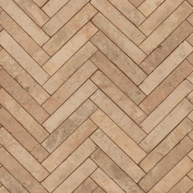Galerie 45760 The Bricks And More Brick Herringbone Beige Wallpaper 45760 Beige Wallpaper