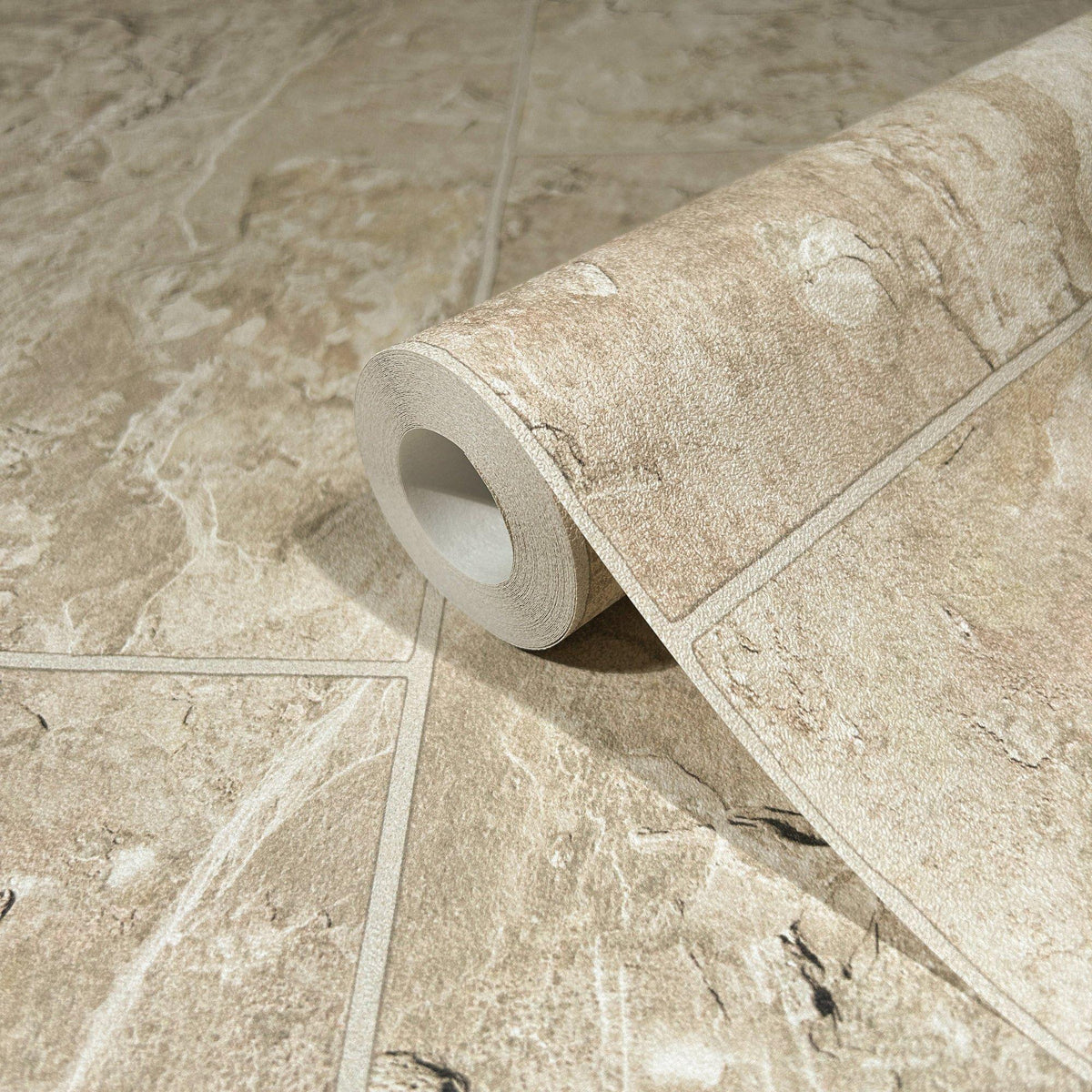 Galerie 45766 The Bricks And More Tile optic Beige Wallpaper 45766 Beige Wallpaper