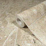 Galerie 45766 The Bricks And More Tile optic Beige Wallpaper 45766 Beige Wallpaper