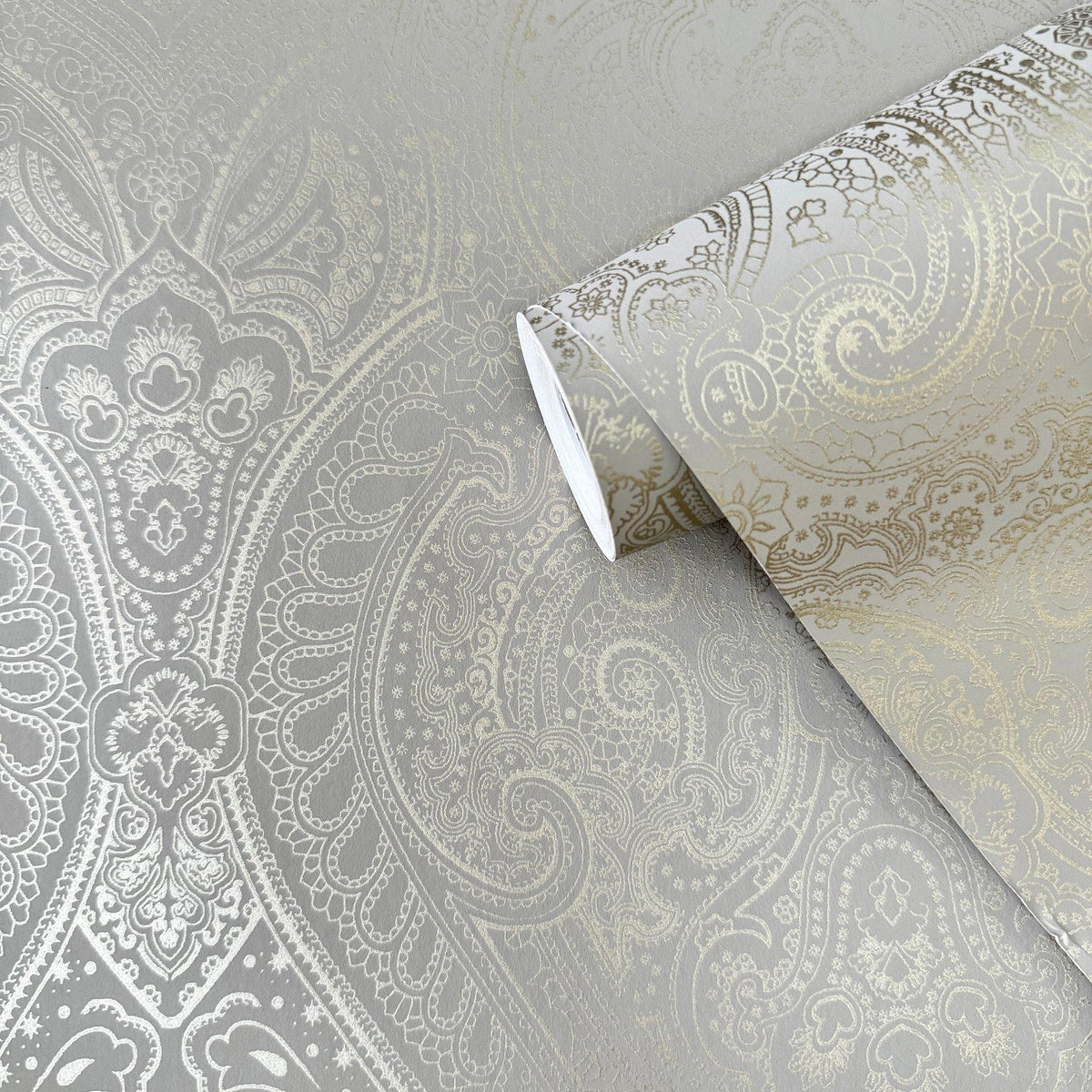 Galerie AM22002-2 Zen Lace Bronze Brown Wallpaper AM22002-2 Bronze Brown Wallpaper