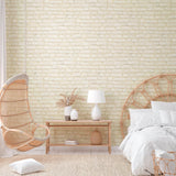 Galerie BB51102 The Bricks And More Coastal Brick Effect Motif Beige Wallpaper BB51102 Beige Wallpaper