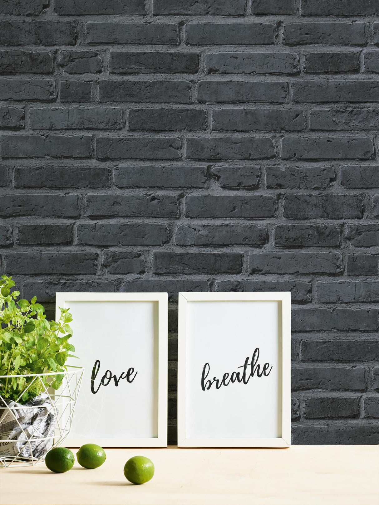 Galerie BB51103 The Bricks And More Brickshire Residents Motif Silver Grey Wallpaper BB51103 Silver Grey Wallpaper