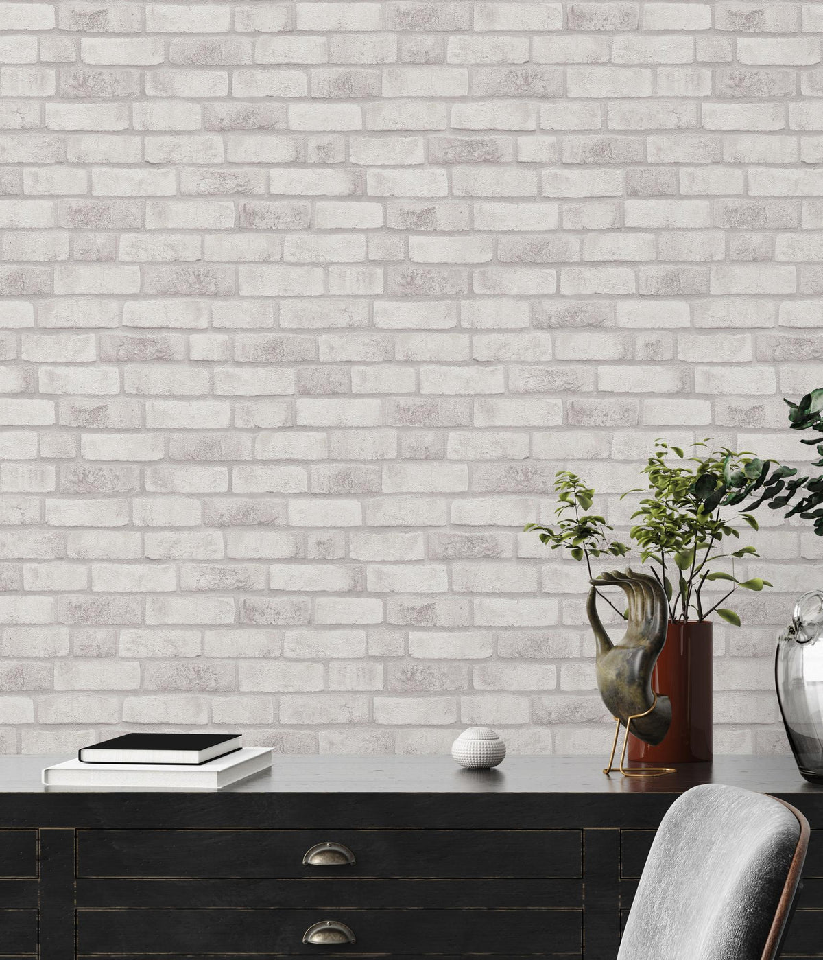 Galerie BB51110 The Bricks And More Weathered Walls Motif White Wallpaper BB51110 White Wallpaper