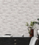 Galerie BB51110 The Bricks And More Weathered Walls Motif White Wallpaper BB51110 White Wallpaper