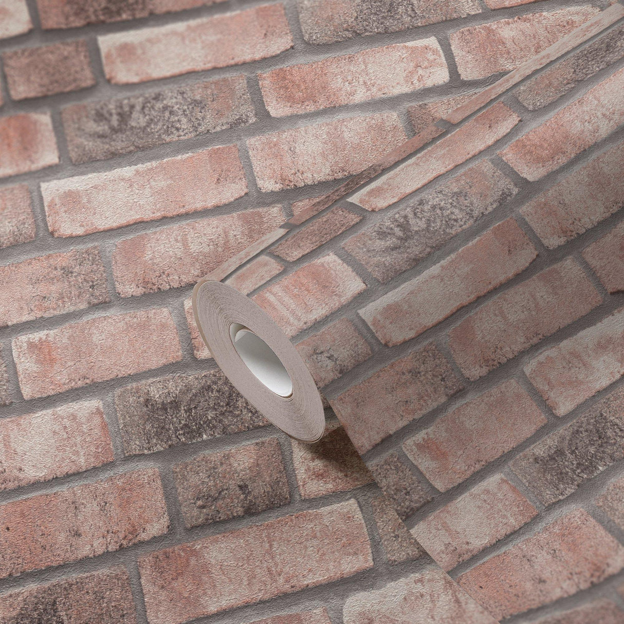 Galerie BB51109 The Bricks And More Weathered Walls Motif Pink Wallpaper BB51109 Pink Wallpaper