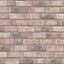 Galerie BB51109 The Bricks And More Weathered Walls Motif Pink Wallpaper BB51109 Pink Wallpaper