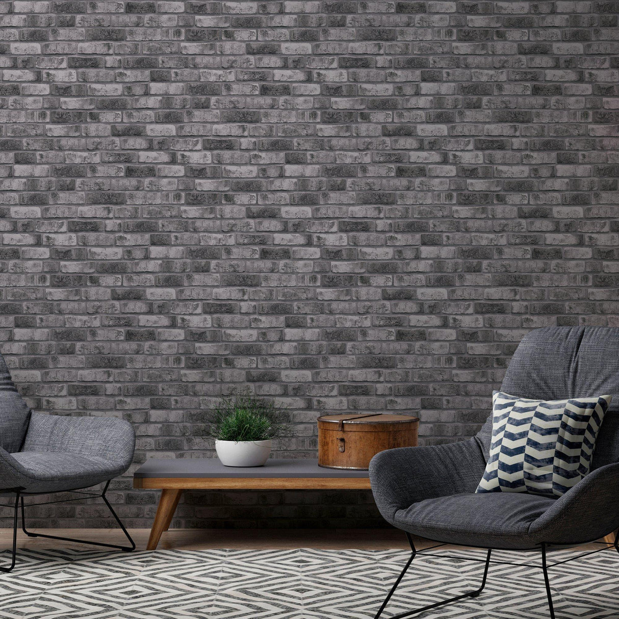 Galerie BB51111 The Bricks And More Weathered Walls Motif Silver Grey Wallpaper BB51111 Silver Grey Wallpaper