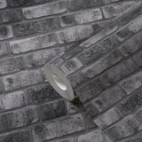 Galerie BB51111 The Bricks And More Weathered Walls Motif Silver Grey Wallpaper BB51111 Silver Grey Wallpaper