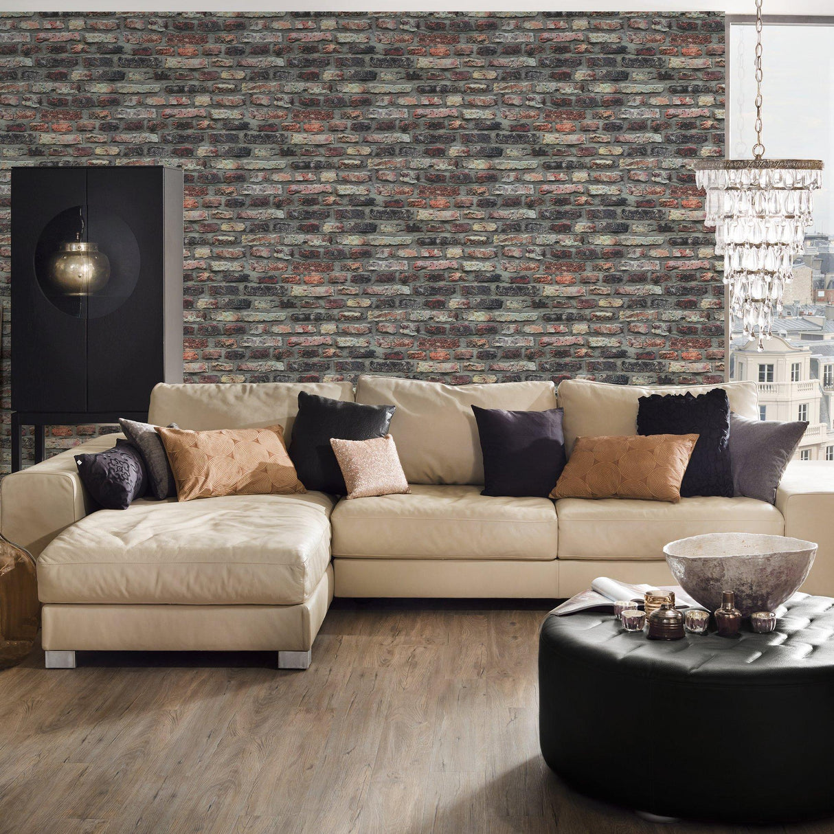 Galerie BB51113 The Bricks And More Brickshire Residents Motif Multi-coloured Wallpaper BB51113 Multi-coloured Wallpaper
